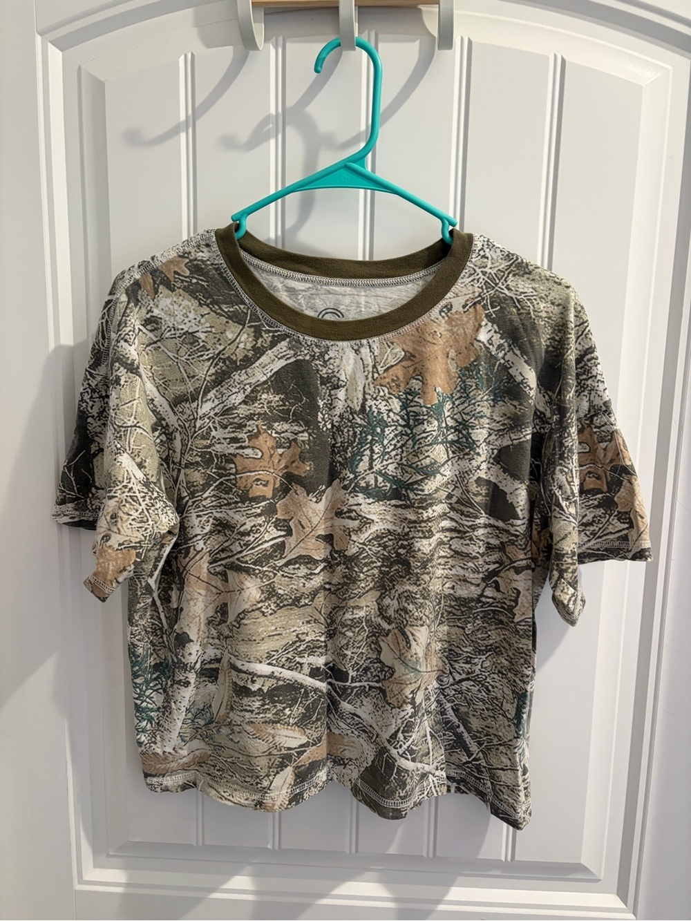 Camo Boxy Crop Tee